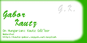 gabor kautz business card